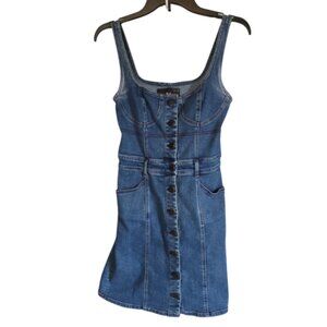 white christmas dresses Suzanne Denim Drop Waist Maxi Dress